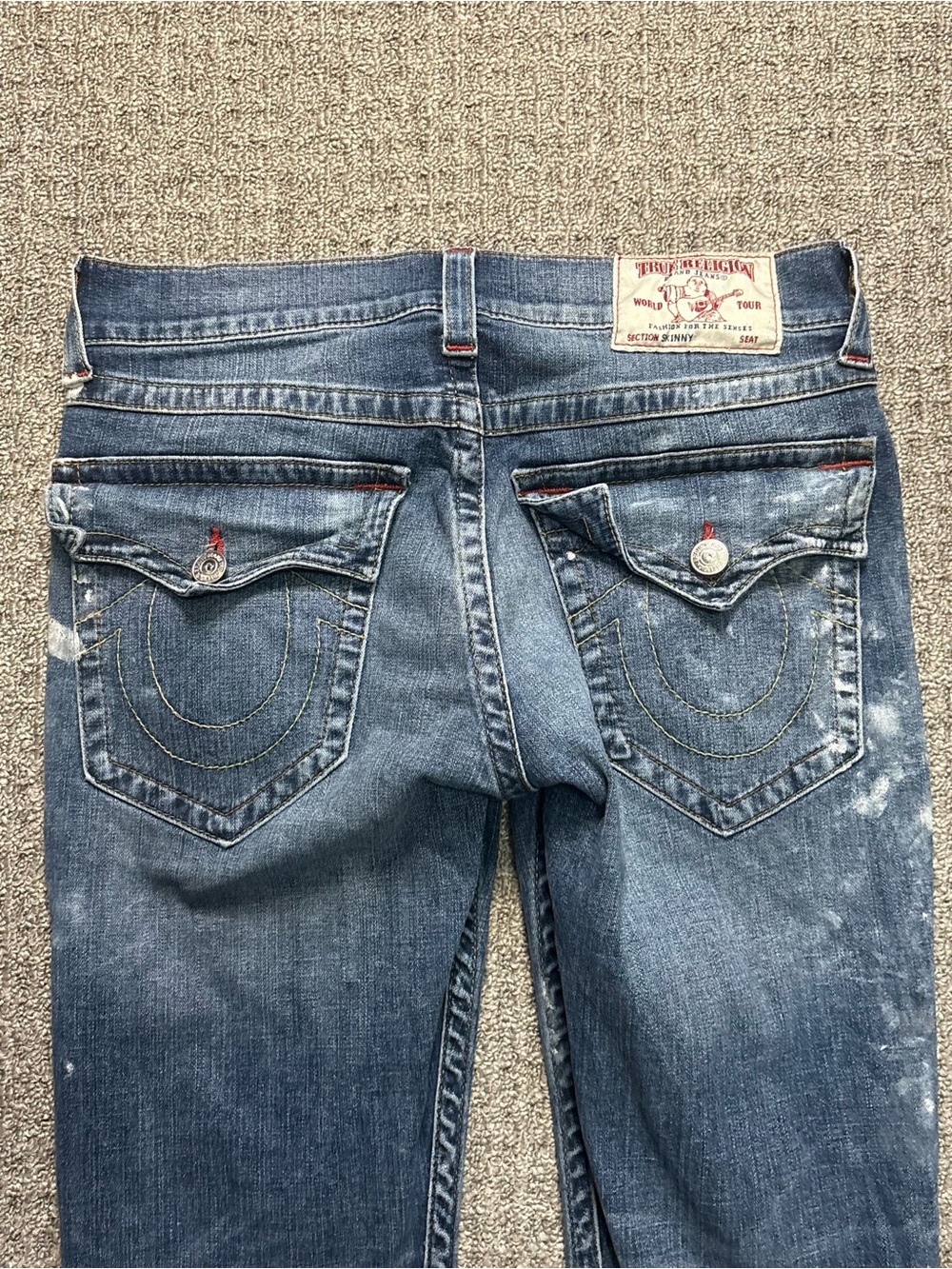 Y2K 2000s style Distressed True Religion Embroidered Jeans | $40